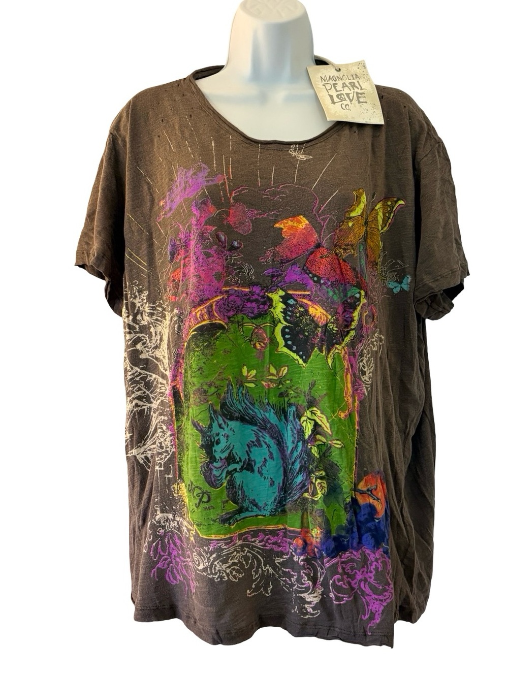 Magnolia Pearl I'm Just A Squirrel Tee NWT NEW One Size Limited Edition - Picture 4 of 8